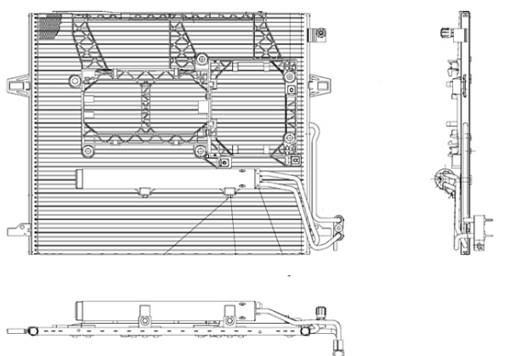 Mercedes A/C Condenser 1645000154 - Behr Premium 351330621